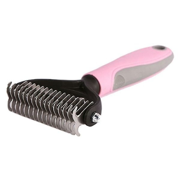 Stainless Steel Double-sided Pet Cats Dog Comb Brush Open Knot Rake ...