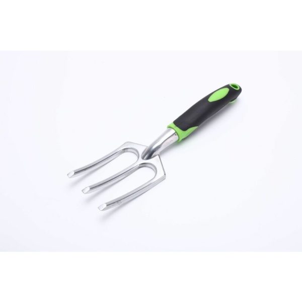 Stainless Steel Hand Weeder Fork Tool - Rust Resistant Stainless Steel - Ergonomic Handle - Great for Planting, Spreading Mulch, Weeding, Loosening &