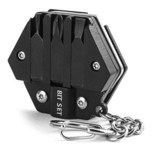 Stainless Steel Keychain Hexagon Shape Portable Multi Tool Pocket Size Pocket Tool