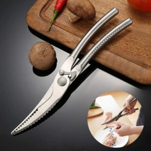 Stainless Steel Poultry Shears,Professional Kitchen Scissors for Food Chicken Meat Fish,Food Shears with Spring,Poultry Shears Kitchen Fish Scissors