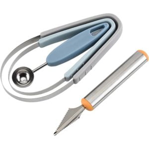 Stainless steel melon spoon, fruit carving knife, multi-functional fruit peeler reuse tool, creative fruit carving, knives and kitchen utensils
