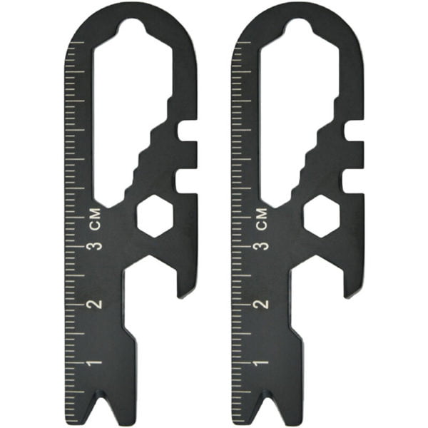 Stainless steel multi-function small wrench tool card creative opener outdoor portable EDC tool