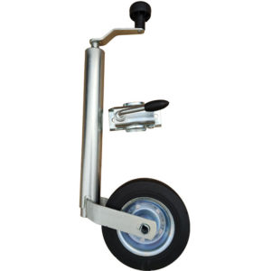 Steering wheel with 48mm diameter fork + trailer flange, classic jockey wheel for trailer