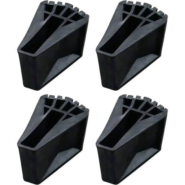 Stepladder end cap, ladder pad, 4 pieces tubesca, Made of rubber, durable, non-slip, safer and more secure, for telescopic ladders, herringbone