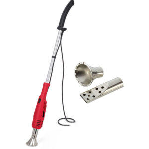 Straight handle electric weed burning machine, weeder, carbon point, uk Plug, red, PTWB2000st - uk Plug