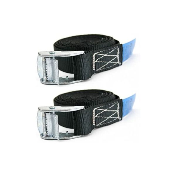 Strapon - 2 Pack) 400kg Endless Cam Buckle Lashing Load Restraint Tie Down Strap for Luggage Cargo Baggage Trailer (2mtr)