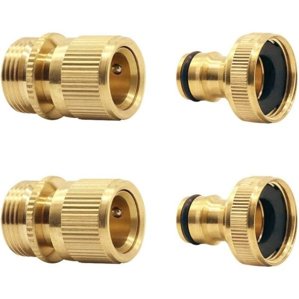 Sun Flowergb - Garden Hose Quick Connect Expandable Garden Hose Male To Female Adapter Connector for Faucet and Jet (2SETS)