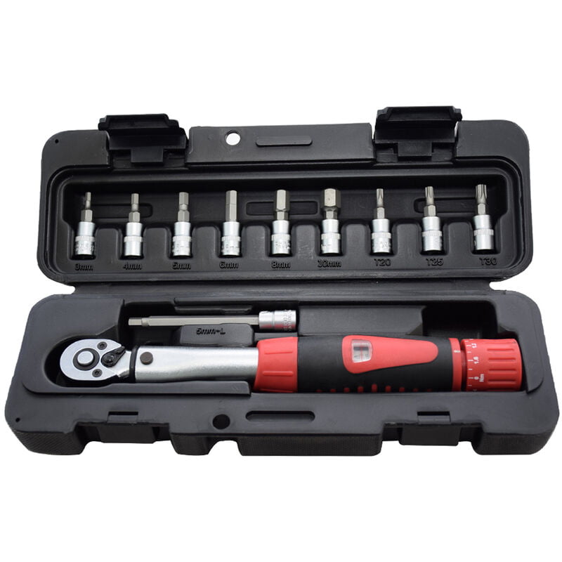 Superseller - 1/4 dr 2-24Nm Bike Torque Wrench Set Bicycle Repair Tools Kit Ratchet Mechanical Torque Spanner Manual Wrenches