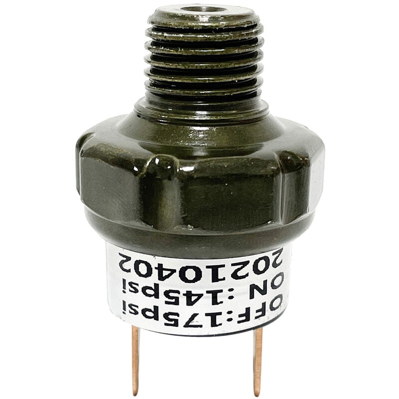 Superseller - Air Pressure Switch Tank Mount Type 1/4'' npt 145-175PSI/ 1/8'' npt 70-100PSI 12/24V for Train/Air Horn Air Compressor, Type1 - Type1
