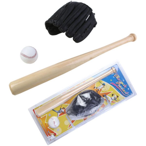 Superseller - Baseball Balls Set Baseball Bat+Baseball+Baseball Gloves 24in Wood Baseball Bat 10.5in pvc Baseball Glove Baseball Kit for Youth Kids