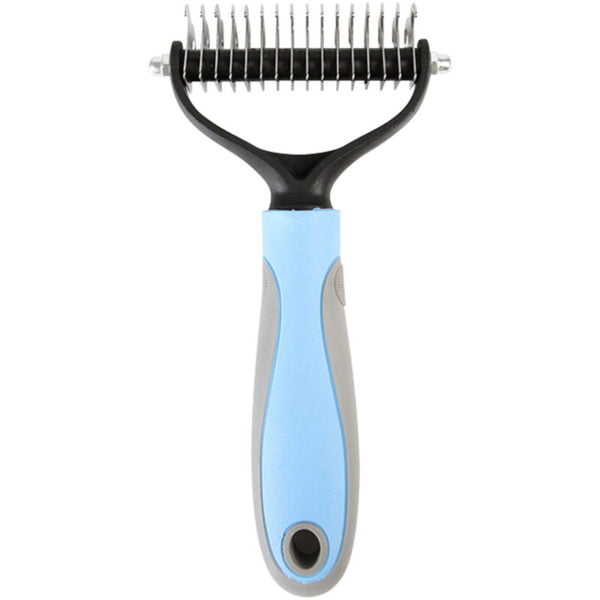 Superseller - Double-sided Pet Grooming Brush Pet Dematting Comb Undercoat Rake Shedding Brush for Pets Mats & Tangles Removing, Blue l - Blue l