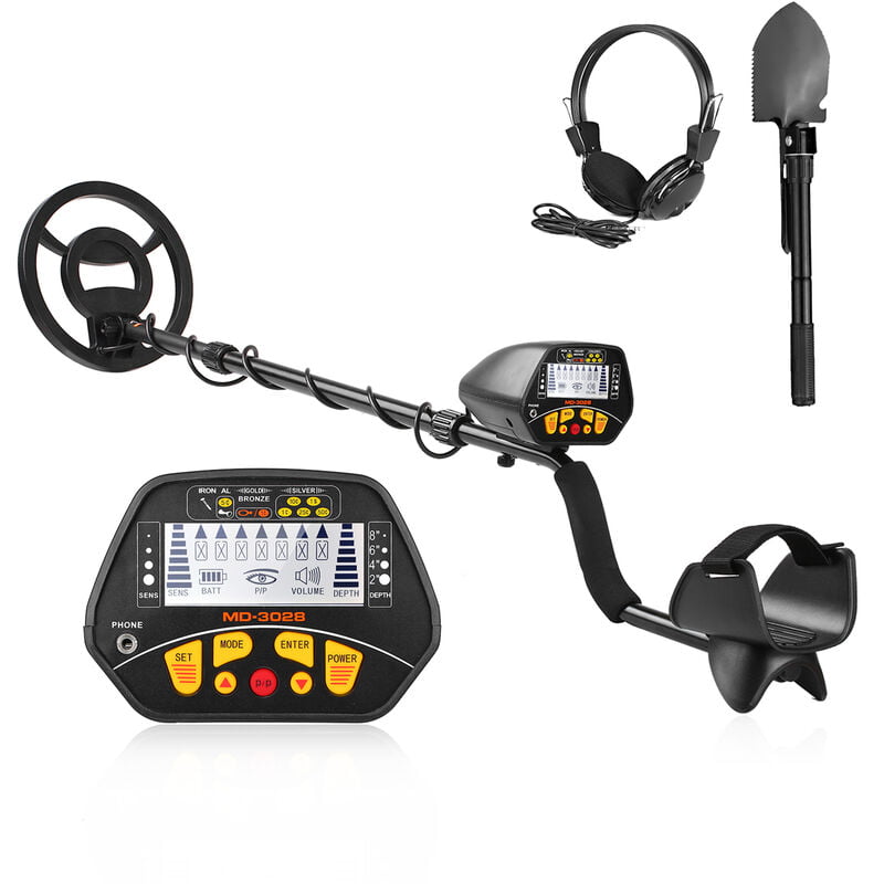 Superseller - Metal Detector Underground Gold Finder Treasure Hunter with lcd Display Gold Digger with Headphone & Shovel, With Headphone & Shovel