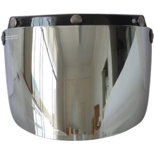 Superseller - Motorcycle Anti-UV Anti-Scratch Helmets Lens Fashion Visor Wind Shield Lens Universal for Standard 3-Snap Open Face Helmets, Silver