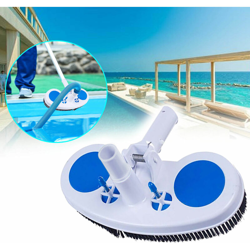 Superseller - Pool Vacuum Head 13'' Wide Brush for Vacuum Hose Inground Above Ground Vinyl Pool Floor Cleaning