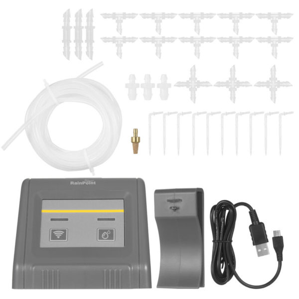 Superseller - Wifi Programmable Watering Timer Intelligent Irrigation Controller Automatic Watering System with Drippers Tubing Barb Fittings