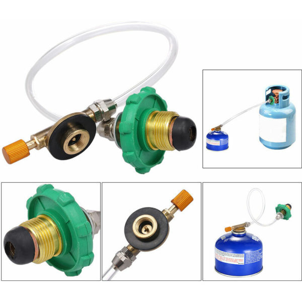 Swyeoot - Camping Stove Propane Refill Adapter Flat Cylinder Tank Coupler Bottle Adapter