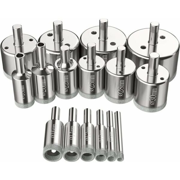 Swyeoot - Circular saws 16 pieces, diamond drill circular saws 6-50mm glass drilling tools Circular saws kit for carbon steel, glass drill, ceramics,