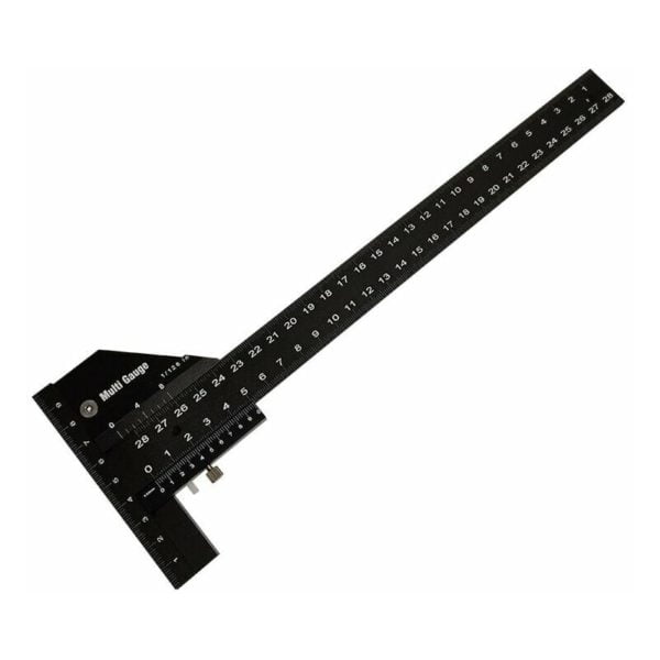 T Ruler Multi Tool Carpenter's Square Straight Ruler T Type Marking Ruler Woodworking T Ruler Aluminum Alloy 0-210mm Scribing Pin Dimension Marking