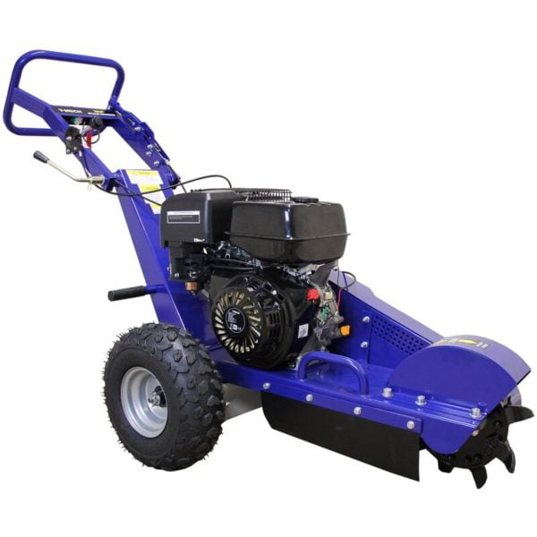 T-mech - 13HP Stump Grinder Petrol 4-Stroke Heavy Duty Garden Tree Root Removal - Blue