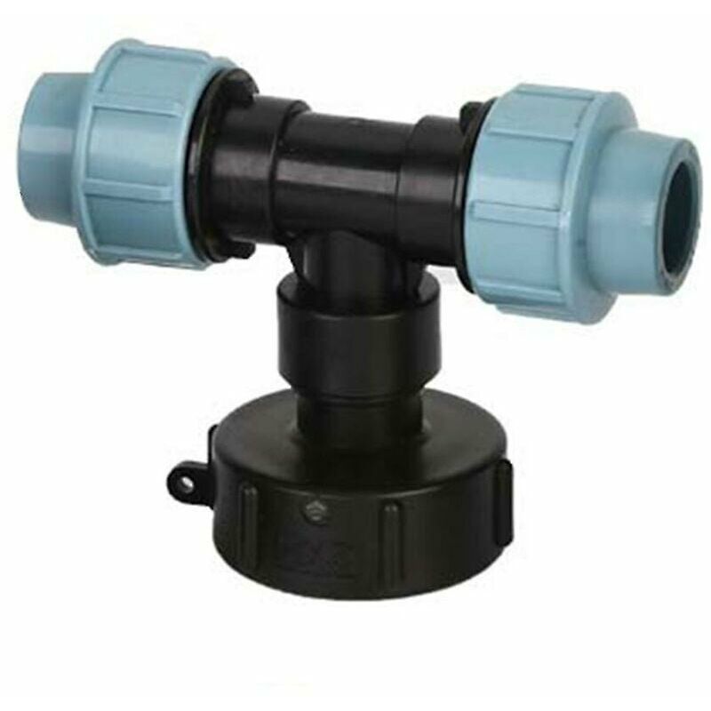 Tank Water Pipe Connector Garden Lawn Hose Adapter Home Tap Fitting Tool (25mm T-Adaptor)