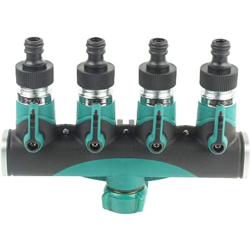 Tap Hose Connector 4 Way Tap Hose Pipe Tap Connector Garden Tap Hose Connector Garden Watering Hardware Hose Connector for Watering eur