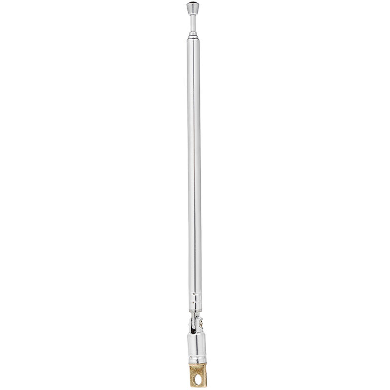 Telescopic FM Radio Antenna 4 Sections Chromium-plating Copper Antenna 360¡ã Rotatable,model:Silver