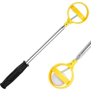 Telescopic Golf Ball Retriever Tool Stainless Steel Golf Ball Retriever Accessories Portable Comfortable Handle for Golfer Water Men