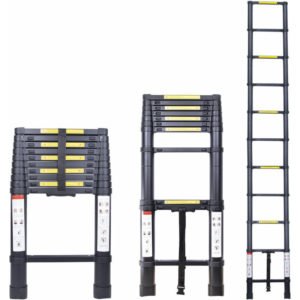 Telescopic Ladder 3.2M Multifunction Versatile Portable Aluminum Capacity 150kg