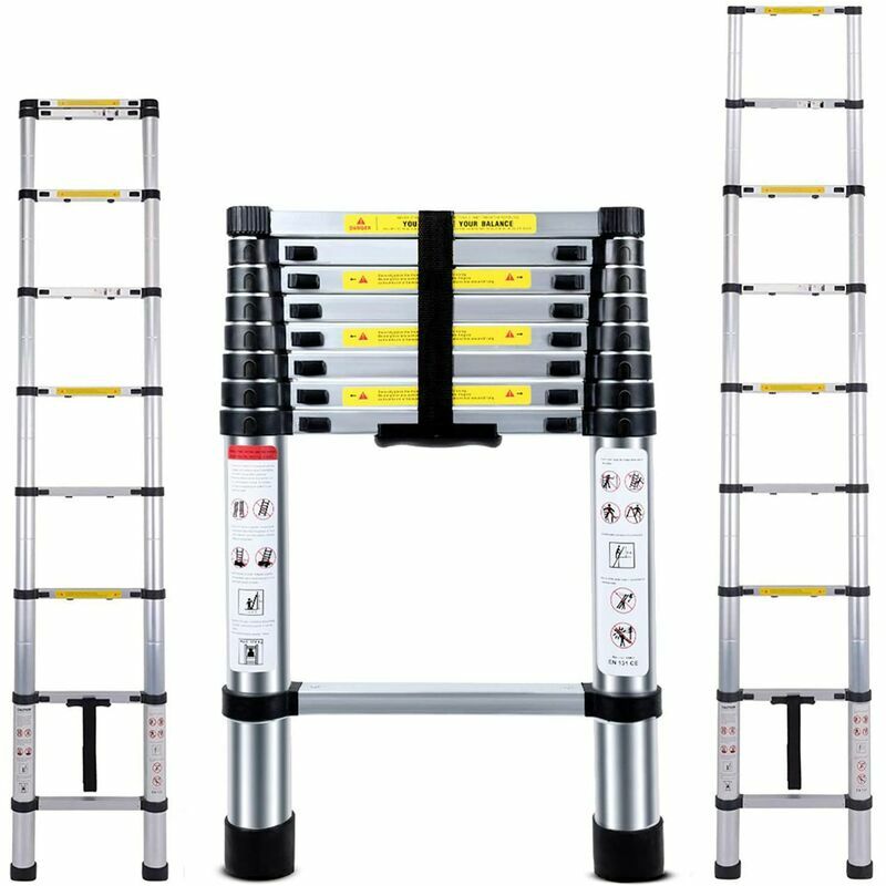 Telescopic Ladder Versatile Portable Aluminum Outdoor Telescopic Ladder ...