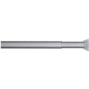 Telescopic Shower Curtain Rod 185 cm Matte Grey Sealskin Grey
