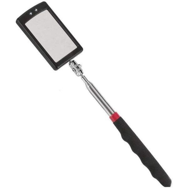 Telescopic Telescopic Mirror with 2 led Lights, Soft Non-Slip Cushion Grip Car Inspection Tool