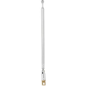 Telescopic fm Radio Antenna 4 Sections Chromium-plating Copper Antenna 360° Rotatable