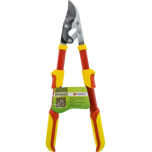 Telescopic long handle lopper extend garden tree branch bypass pruner cutter