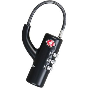 Telescopic padlock travel bag code 3 password combination of customs certification tsa certified cable safe