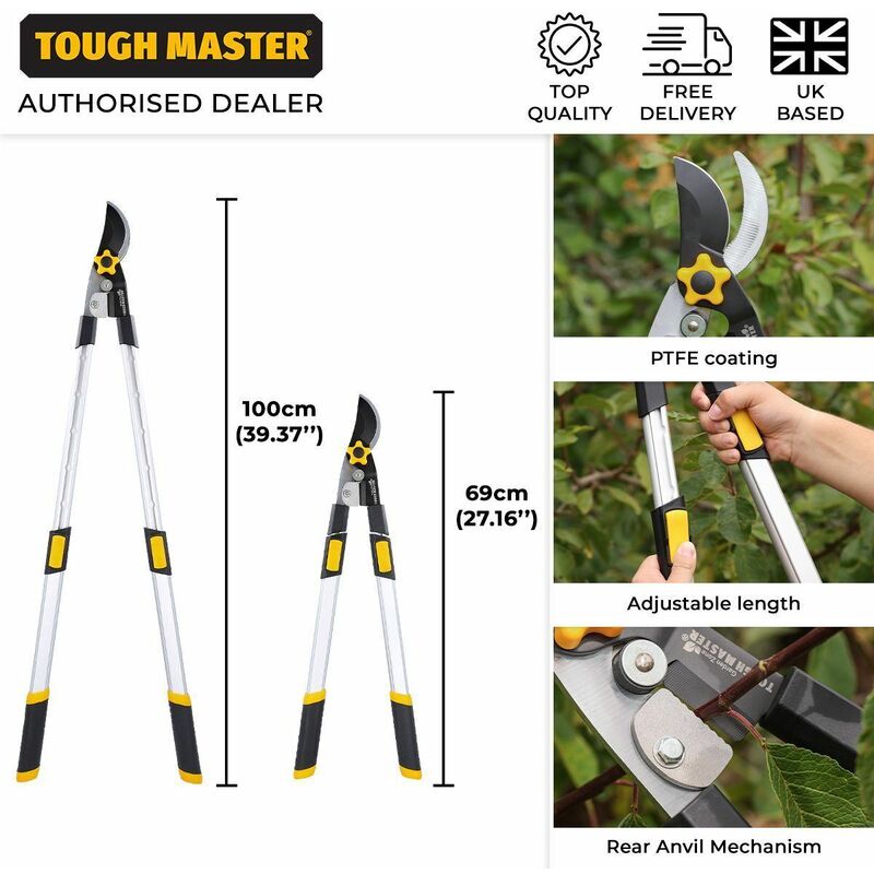 Telescopic Tree Pruner Bypass Lopper Anvil Lopper Lightweight ...