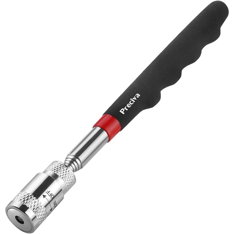 Telescoping Magnetic Pick Up Tool Magnetic Pick Up Tool with Foam Grip and lcd Picks Up Extendable from 19 to 69cm Ideal for Corners and Dark Places