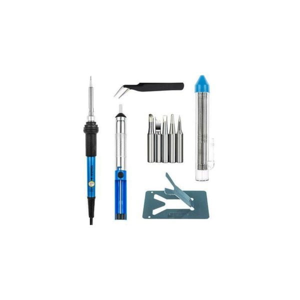 Thsinde - 220V 60W Adjustable Temperature Electric Soldering Iron with Repair Kit, 19 Pieces of Electric Soldering Iron for Welding Small Electronic