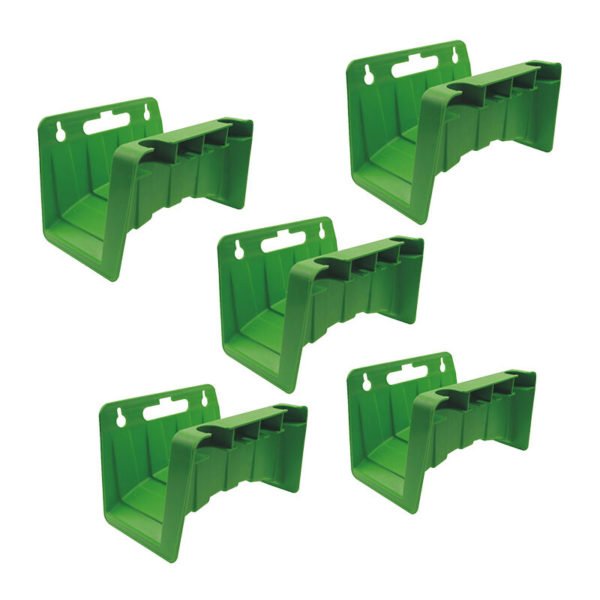 Thsinde - 5 Garden Hose Wall Brackets, Garden Hose, Garden Hose Storage Rack, Hose Reel, Garden Hose Wall Bracket, Green