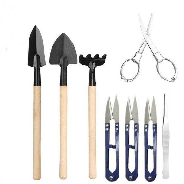 Thsinde - 9 gardening tools flax bag set gardening transplant tools for transplanting succulents and convenient shovel operation indoors and outdoors