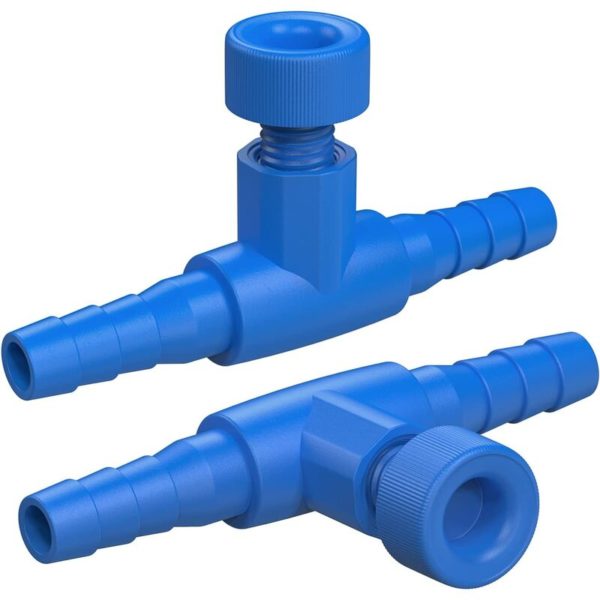 Thsinde - Aquarium Air Control Valves for 0.5cm id Airline Tubing Plastic 1 Way Air Flow Regulators Adjustable Blue Hose Connectors Air Pump