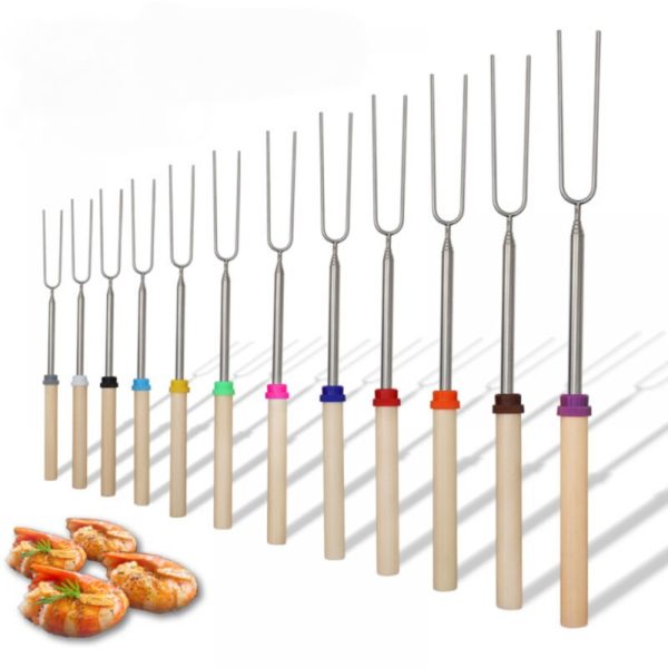 Thsinde - Barbecue Skewers Skewer Spike Stainless Steel Kebab Skewer Reusable Skewer Spike Kit u Barbecue Skewers (12 colors 12 + pe bag)