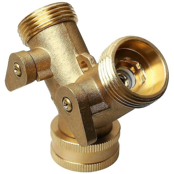 Thsinde - Brass Manifold, 3/4 Tap y Splitter Brass Manifold Two Way Washing Machine Hose Connector(costbuy)