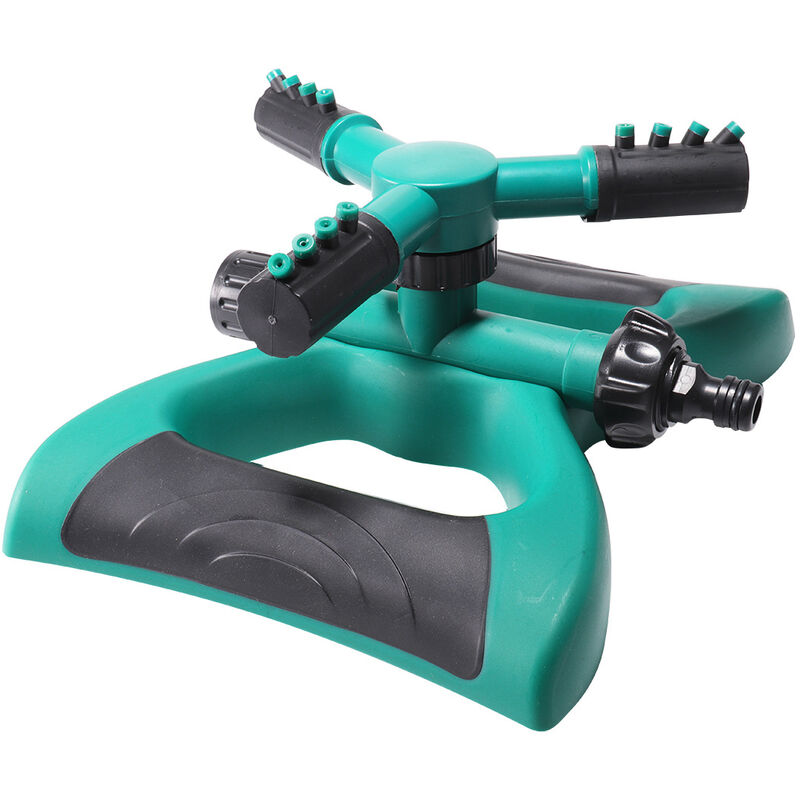 Thsinde - Garden Sprinkler, Automatic Rotating Spray Guns with, 3 Heads 360 Degree Sprinkler Irrigation for Lawn Lawn Garden, Easy Hose Connections