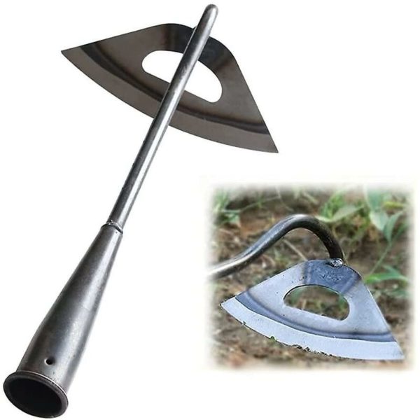 Thsinde all Steel Hardened Hollow Hoe Gardening Loosening Soil Tool, Garden Planting Hoe, Portable Weed Rake Farm Weeding Accessories