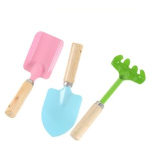 Thsinde - children's Garden Tools Household Gardening Tools Mini Wooden Handle Small Shovel Rake Three-piece Set