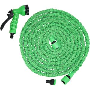 Tinor - Garden Expandable Garden Hose, Collapsible Hose with Hook, 7 Functions, Expandable Garden Hose with 7 Jets for Gardening, Outdoor, Water Pump