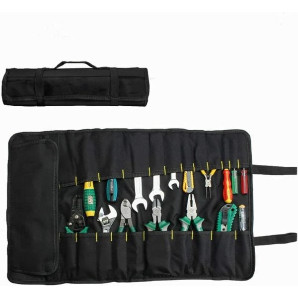 Tool Roll Bag, 37 Pocket Tool Bags, Multi-Purpose Tool Roll Up Bag, Tool Wrap Roll Organisers, Portable Tool Pouch, Screwdriver Spanner Roll Tools