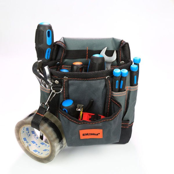 Tool belt Tool pouch Multi-pocket tool belt bag Adjustable belt Blue-gray 25 24CM