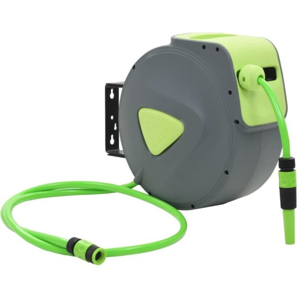 Topdeal - Automatic Retractable Water Hose Reel Wall Mounted 20+2 m VDTD05783