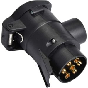 Towing Adapter, 7 to 13 Pin Car Trailer Socket, Caravan Tow Hook Converter Adapter, 12V Towing Connector - DKSFJKL